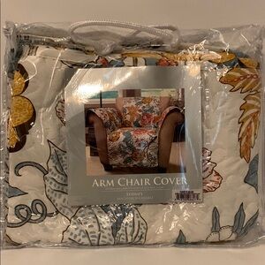 Lush Blue and Orange Furniture Covers with Ornate Accents